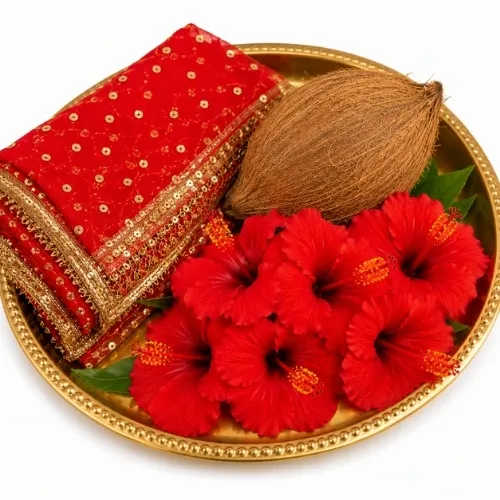 Combo (Chunari, Coconut, Flowers)